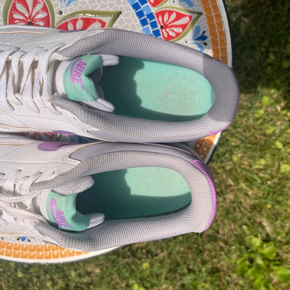 Nike Court Vision Low Next Nature Women 11 White Purple Sneakers FN7141-100 RARE